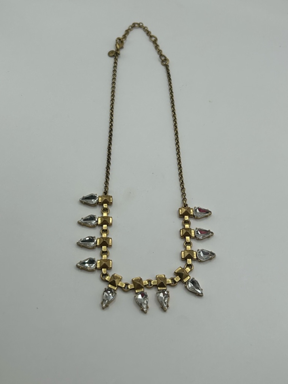 J. Crew Gold Chain Necklace with Silver Spike Accents - Picture 2 of 6